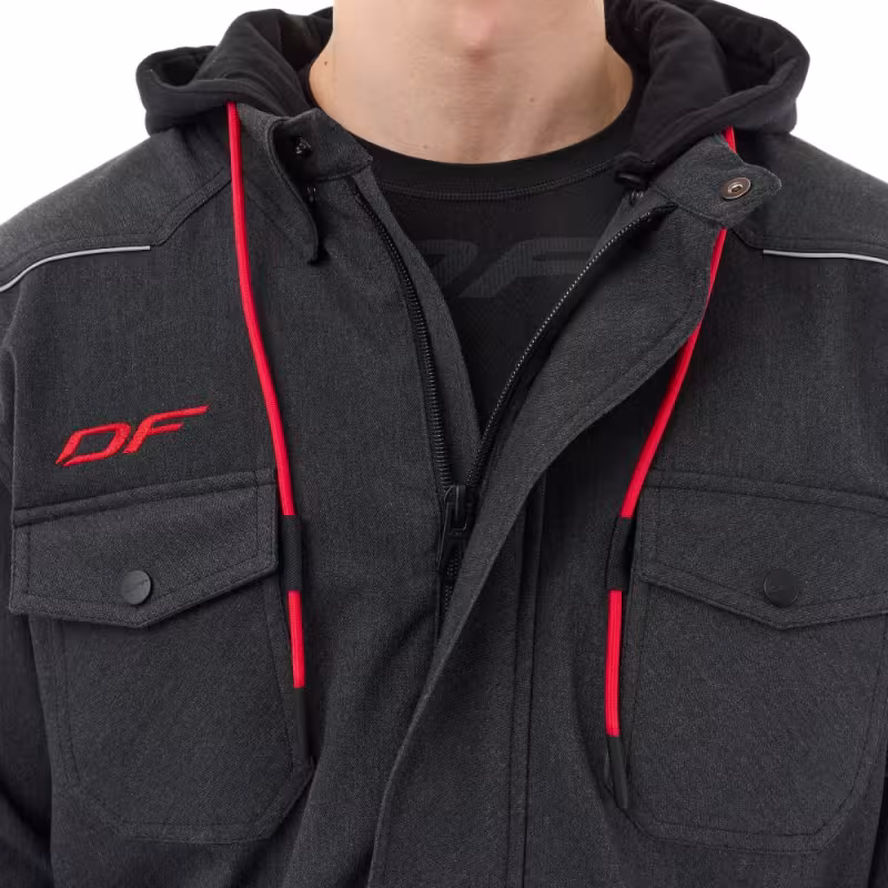 Моторубашка Dragonfly Streetfighter Graphite с защитой, черный, размер XXL