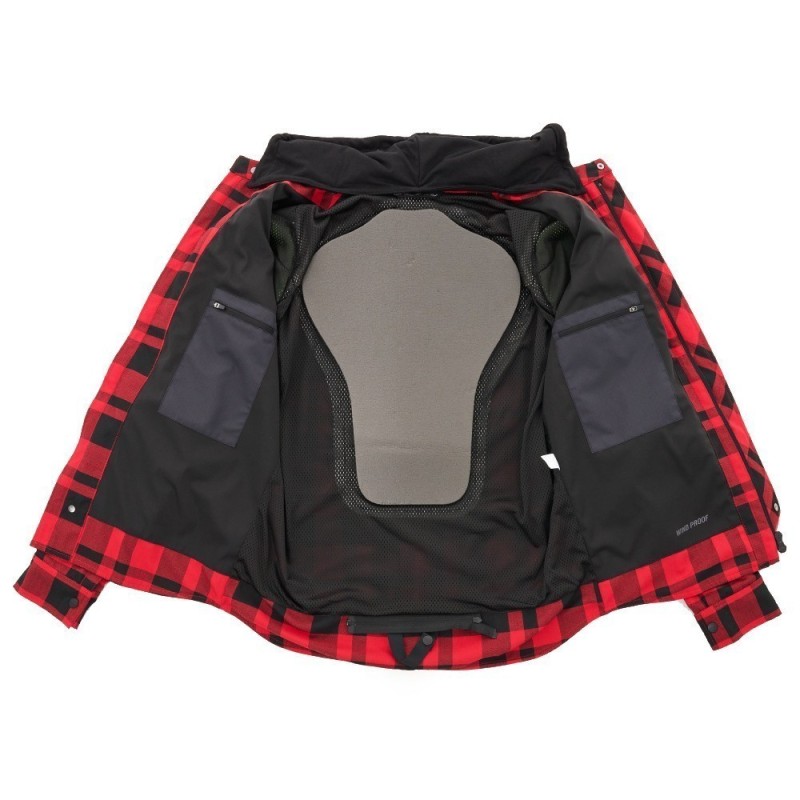 Моторубашка Dragonfly Streetfighter Man Red с защитой, красный, размер S