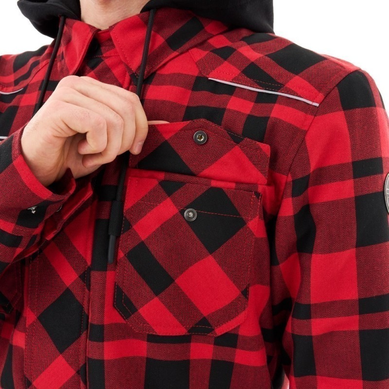 Моторубашка Dragonfly Streetfighter Man Red с защитой, красный, размер S