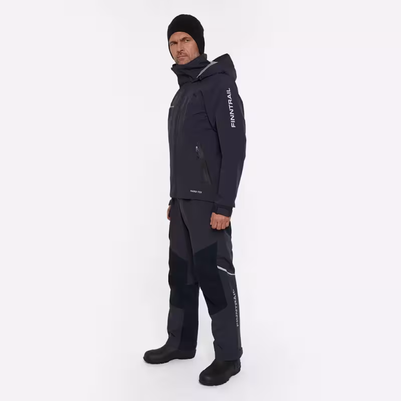 Куртка мужская Finntrail Excalibur 4032 DarkGrey, черный, размер 44-46 (S), 165-175 см