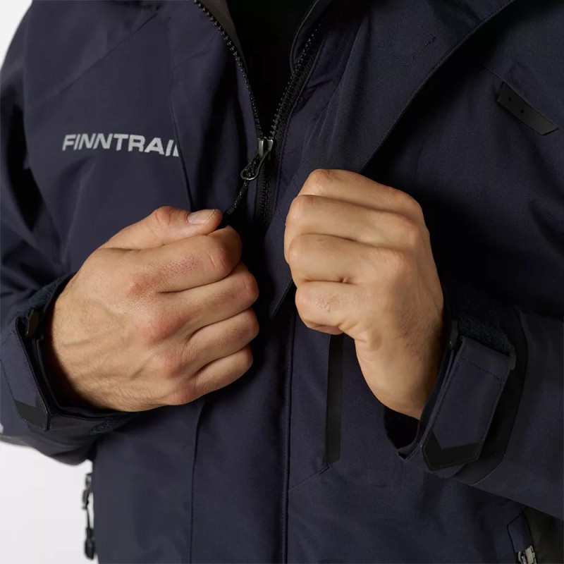 Куртка мужская Finntrail Excalibur 4032 DarkGrey, мембрана Hard-Tex, черный, размер 58-60 (XXL), 185-195 см