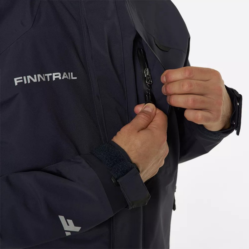 Куртка мужская Finntrail Excalibur 4032 DarkGrey, мембрана Hard-Tex, черный, размер 58-60 (XXL), 185-195 см