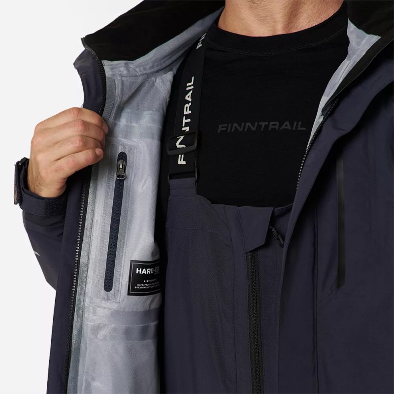 Куртка мужская Finntrail Excalibur 4032 DarkGrey, мембрана Hard-Tex, черный, размер 62-64 (XXXL), 190-200 см