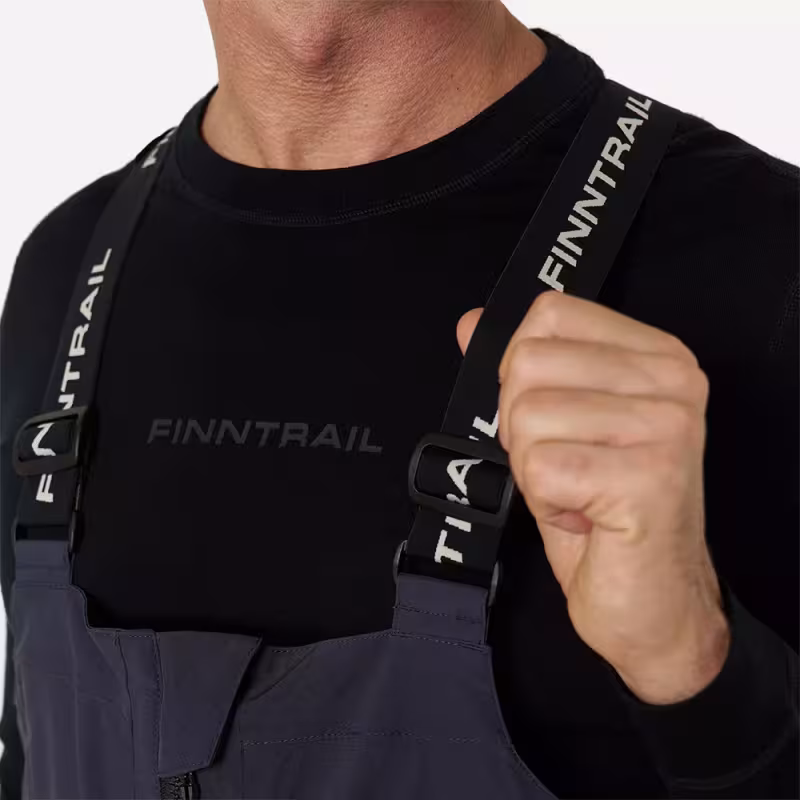 Полукомбинезон мужской Finntrail Excalibur 4616 DarkGrey, мембрана Hard-Tex, черный, размер 54-56 (XL), 180-190 см