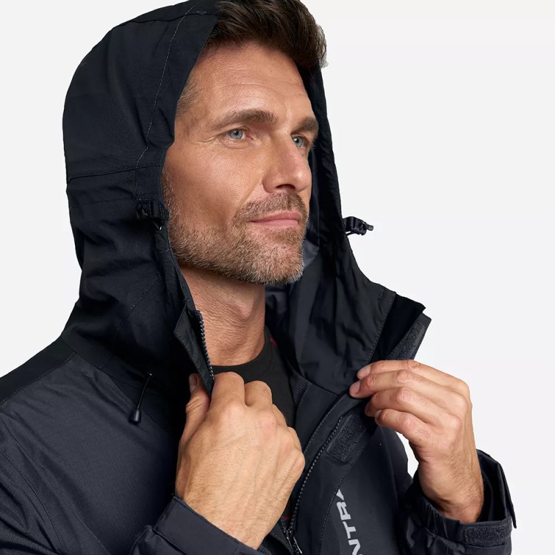 Куртка мужская Finntrail LightSuit 3504 Graphite, мембрана Hard-Tex, черный, размер 42-44 (XS), 160-170 см