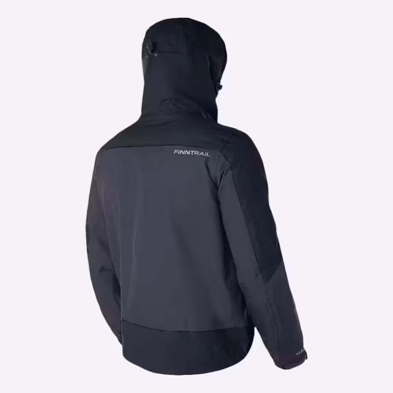 Куртка мужская Finntrail LightSuit 3504 Graphite, мембрана Hard-Tex, черный, размер 42-44 (XS), 160-170 см