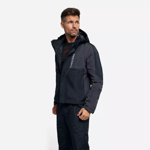 Куртка мужская Finntrail LightSuit 3504 Graphite, мембрана Hard-Tex, черный, размер 54-56 (MK), 170-180 см