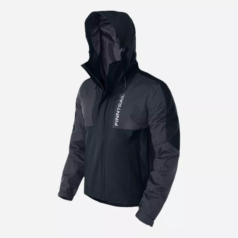 Куртка мужская Finntrail LightSuit 3504 Graphite, мембрана Hard-Tex, черный, размер 54-56 (MK), 170-180 см