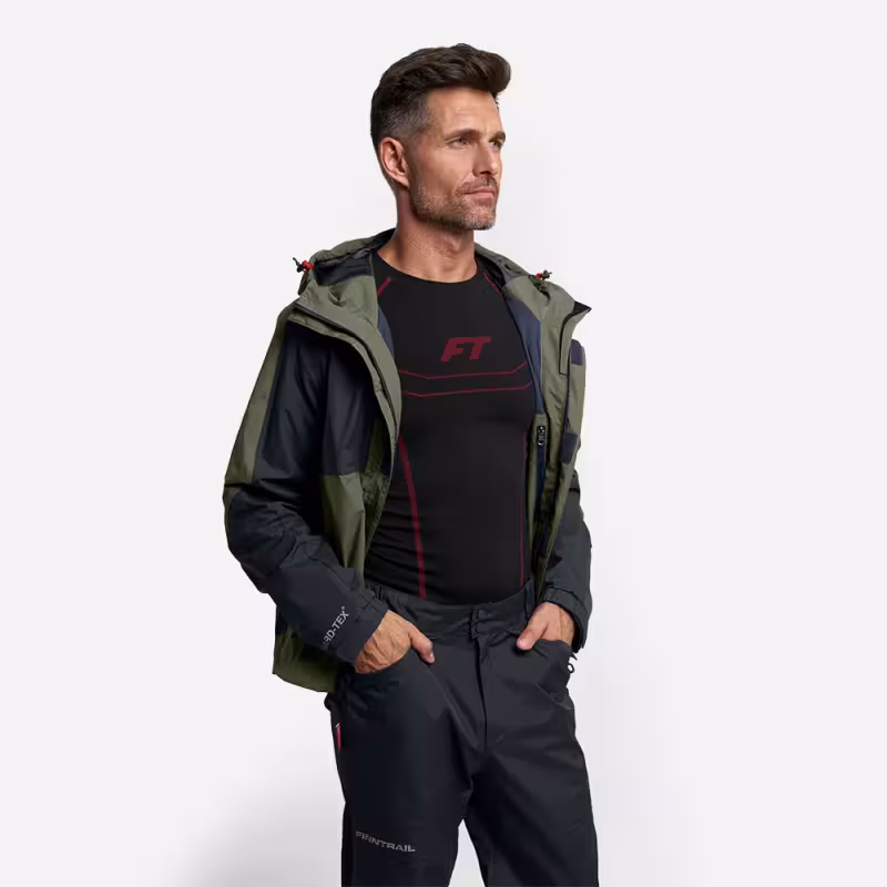 Куртка мужская Finntrail LightSuit 3504 Khaki, мембрана Hard-Tex, хаки, размер 44-46 (S), 165-175 см