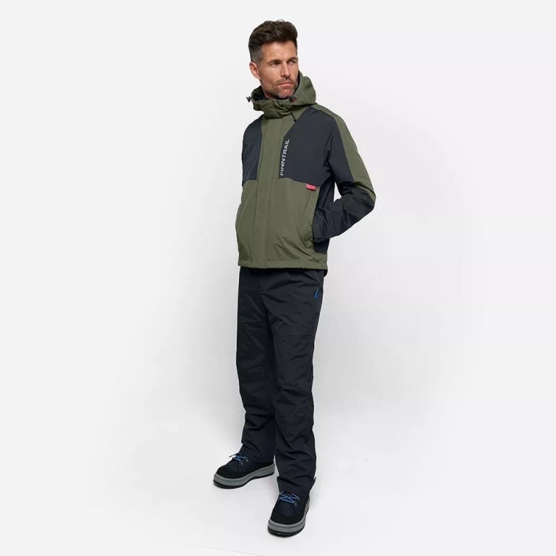Куртка мужская Finntrail LightSuit 3504 Khaki, мембрана Hard-Tex, хаки, размер 54-56 (MK), 170-180 см