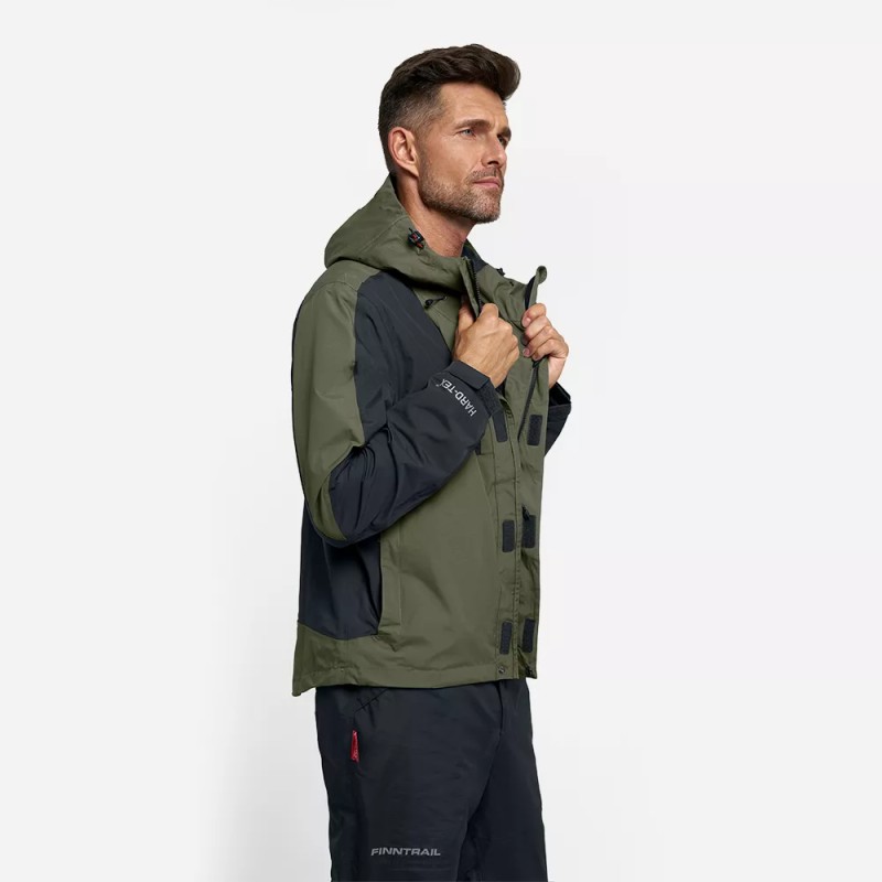 Куртка мужская Finntrail LightSuit 3504 Khaki, мембрана Hard-Tex, хаки, размер 50-52 (L) 175-185 см