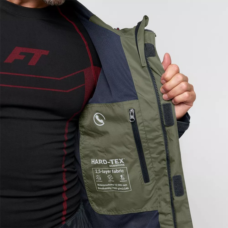 Куртка мужская Finntrail LightSuit 3504 Khaki, мембрана Hard-Tex, хаки, размер 58-60 (XXL), 185-195 см