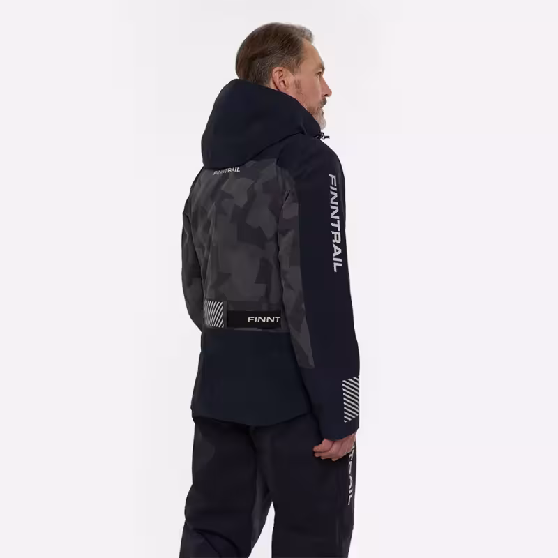 Куртка мужская Finntrail Mudway 2010 CamoShadowBlack, мембрана Hard Tex, черный, размер 48-50 (M), 170-180 см