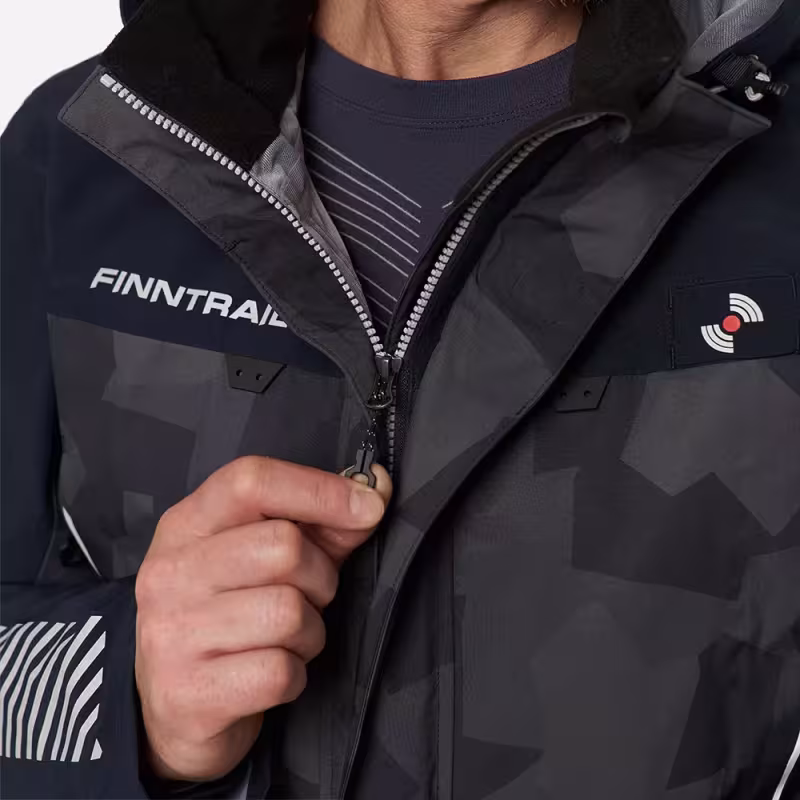 Куртка мужская Finntrail Mudway 2010 CamoShadowBlack, мембрана Hard Tex, черный, размер 50-52 (L), 175-185 см