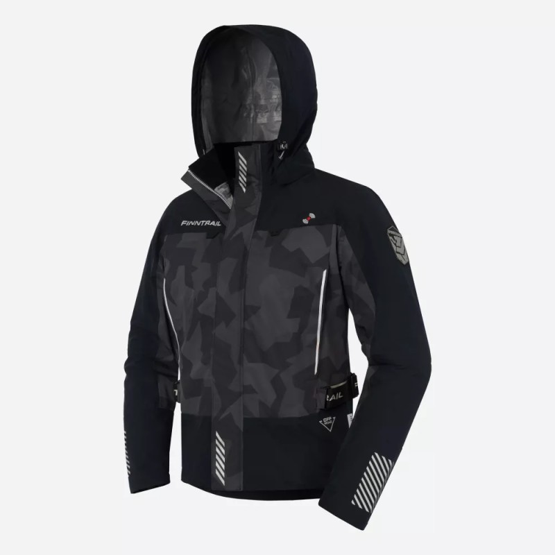 Куртка мужская Finntrail Mudway 2010 CamoShadowBlack, мембрана Hard Tex, черный, размер 54-56 (XL), 180-190 см