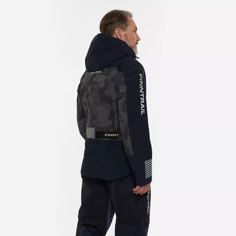Куртка мужская Finntrail Mudway 2010 CamoShadowBlack, мембрана Hard Tex, черный, размер 58-60 (XXL), 185-195 см