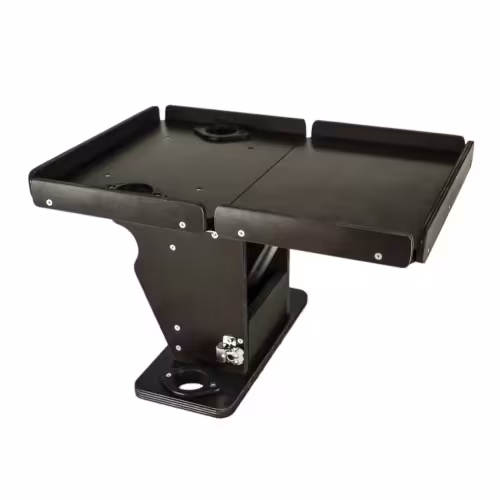 Столик на ликтрос лодки ПВХ Патриот Комбо раскладной с удочкодержателями и нишей под аккумулятор