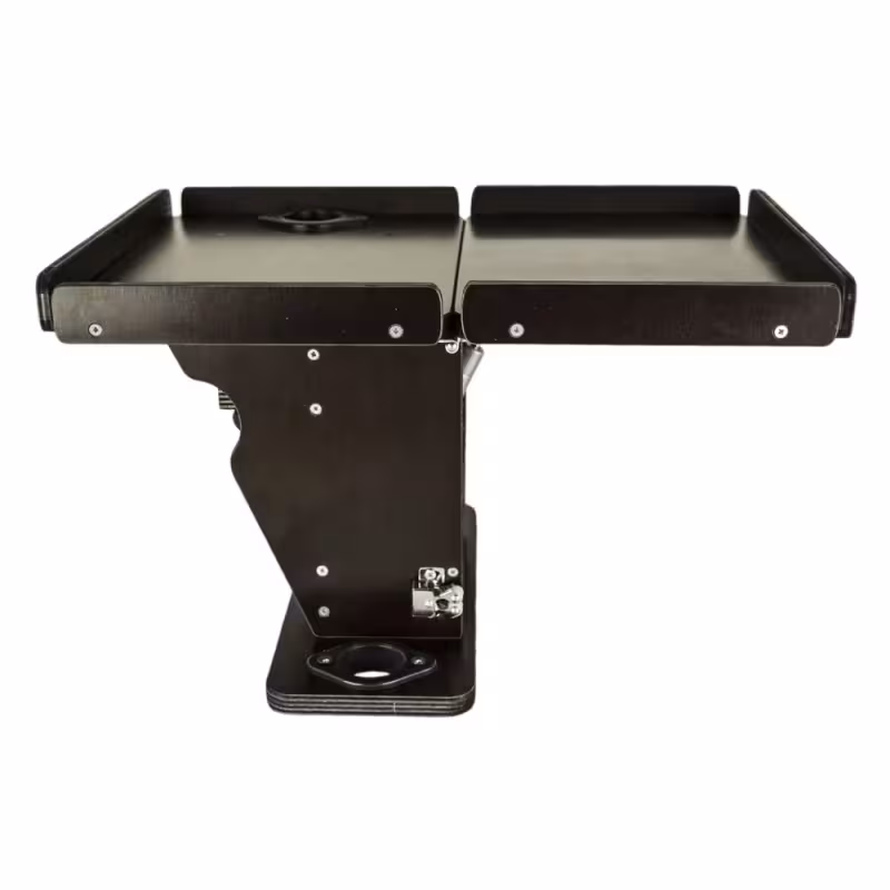 Столик на ликтрос лодки ПВХ Патриот Комбо раскладной с удочкодержателями и нишей под аккумулятор