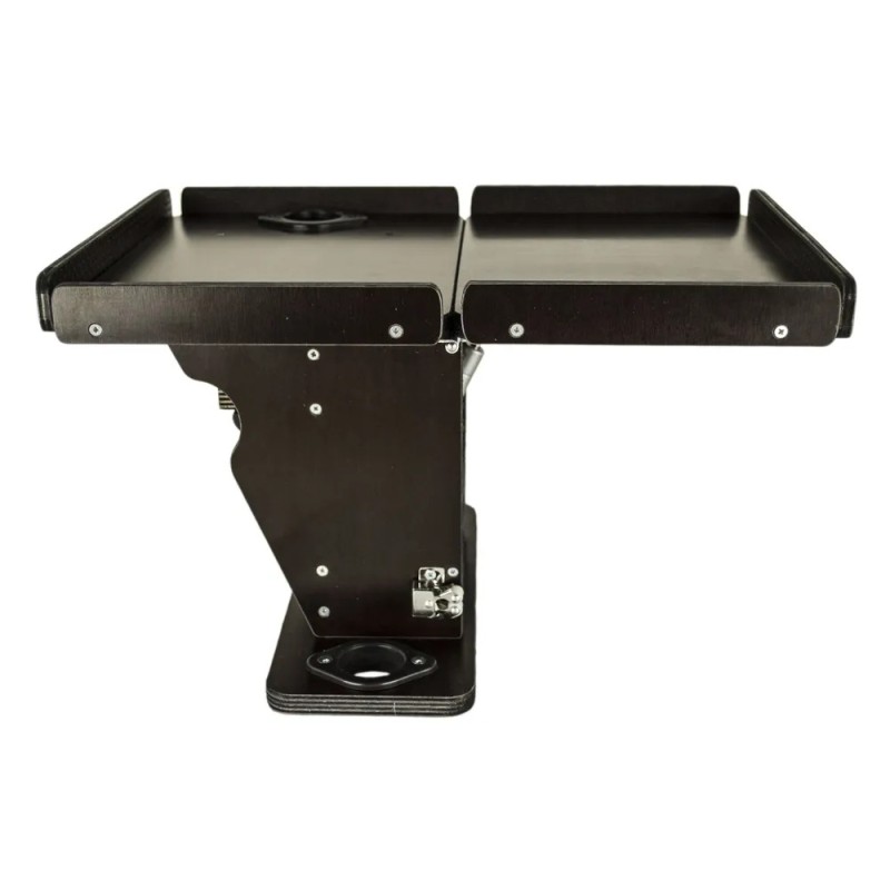 Столик на ликтрос лодки ПВХ Патриот Комбо раскладной с удочкодержателями и нишей под аккумулятор