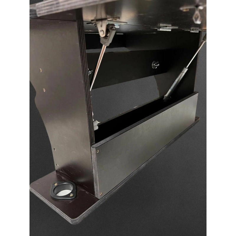 Столик на ликтрос лодки ПВХ Патриот с электопанелью раскладной с удочкодержателями и нишей под АКБ