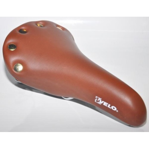Седло велосипедное Velo VL-6067J Vintage Brown, 281x165 мм, коричневый
