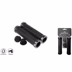 Грипсы велосипедные Rapida YBT-2022, Two Side Lock Alu, 130 мм, черный