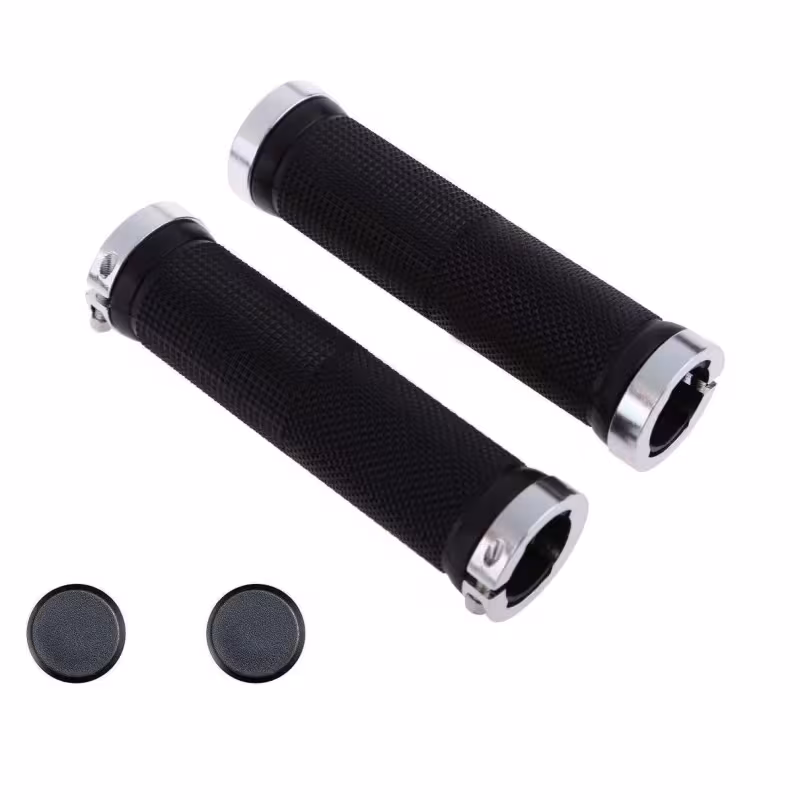 Грипсы велосипедные Rapida YBT-2022, Two Side Lock Alu, 130 мм, черный