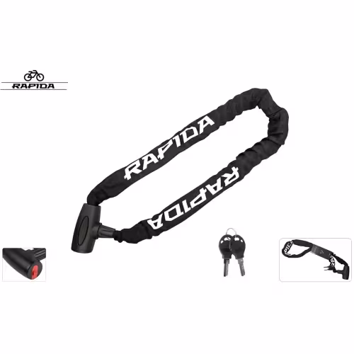 Замок противоугонный Rapida DR-3007, 5/1200 мм, черный
