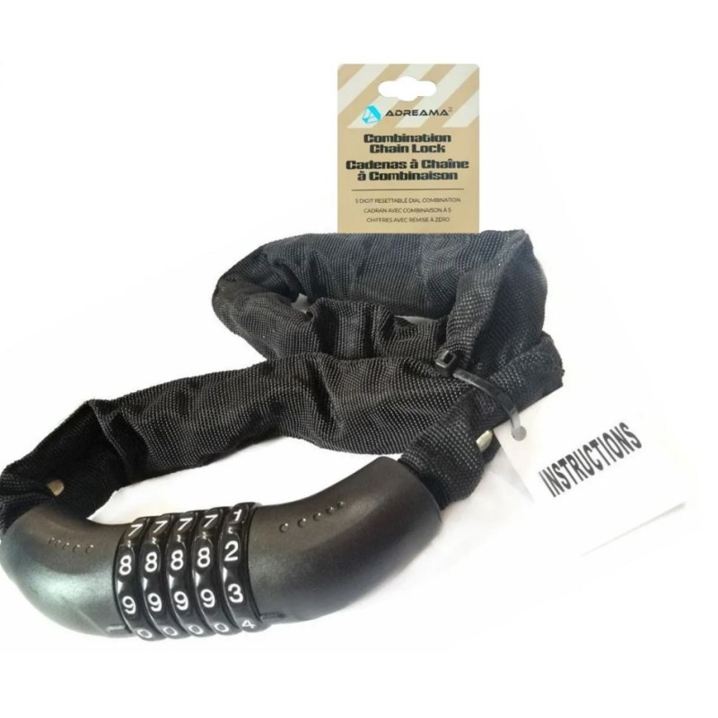 Замок противоугонный Rapida Adreama УТ00030380, 6/800 мм, черный