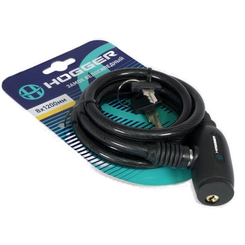 Замок противоугонный Hogger HG102.103 8х1200 мм 2 ключа