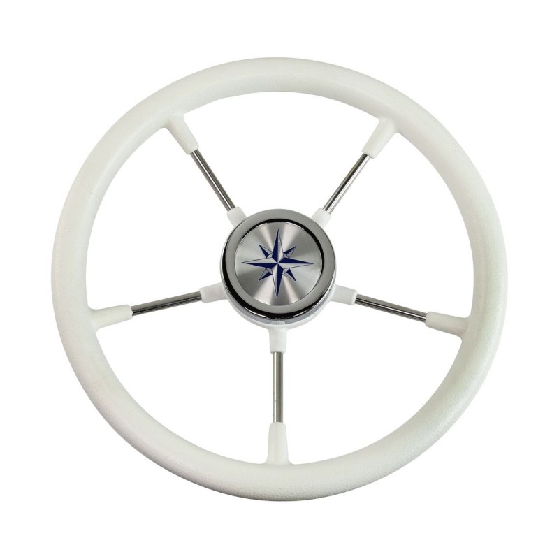 Колесо рулевое Volanti Luisi Riva RSL, белый, спицы серебряные, 360 мм