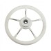 Колесо рулевое Volanti Luisi Riva RSL, белый, спицы серебряные, 360 мм
