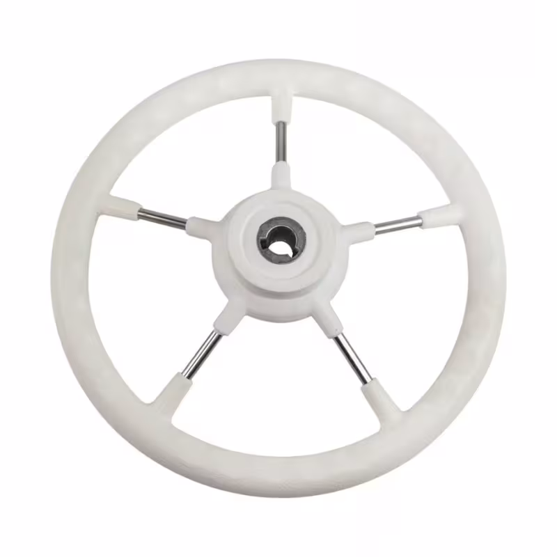 Колесо рулевое Volanti Luisi Riva RSL, белый, спицы серебряные, 360 мм