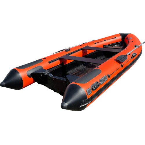 Лодка РИБ Навигатор 450R, оранжевый/черный