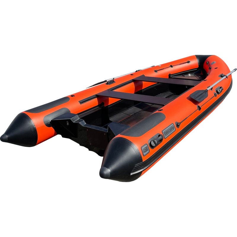 Лодка РИБ Навигатор 450R, оранжевый/черный