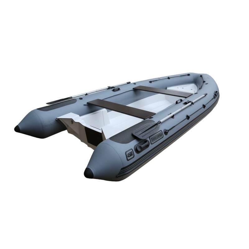 Лодка РИБ Навигатор 450R, оранжевый/черный