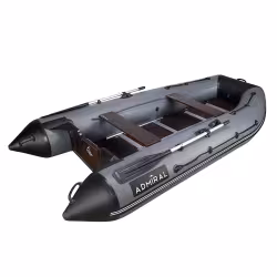 Лодка надувная ПВХ Адмирал 350, пайол фанерный, красный/черный