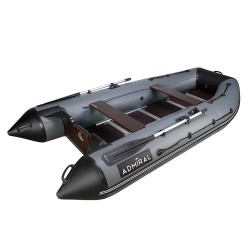 Лодка надувная ПВХ Адмирал 350, пайол фанерный, красный/черный