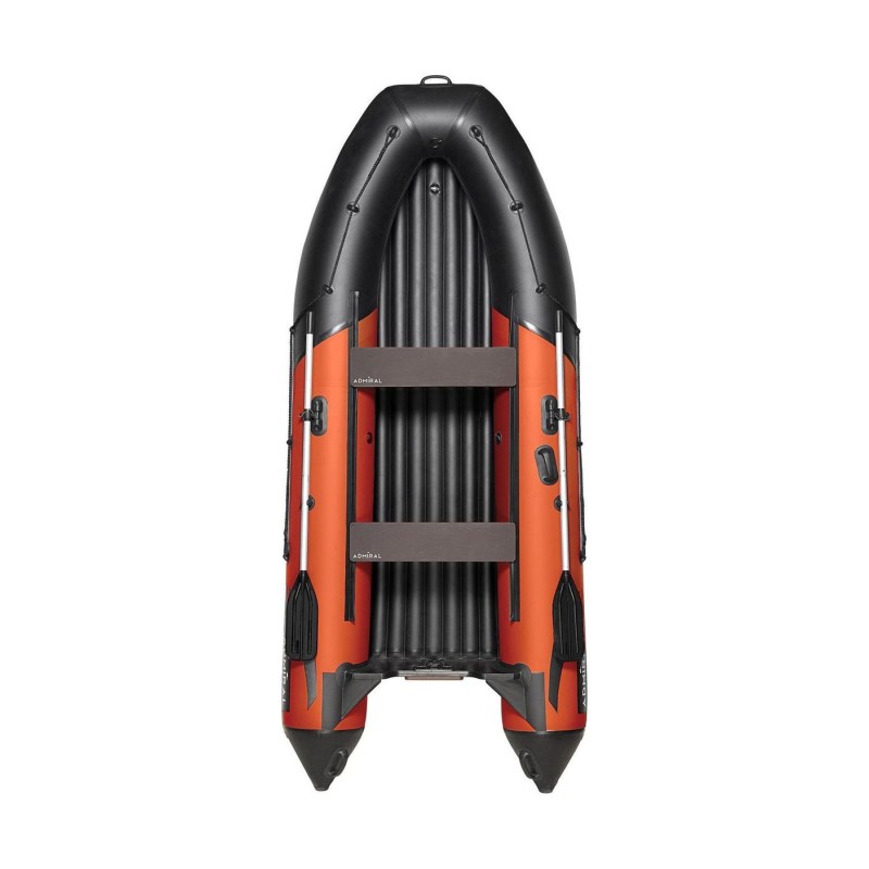 Лодка надувная ПВХ Адмирал 375S, НДНД, оранжевый/черный