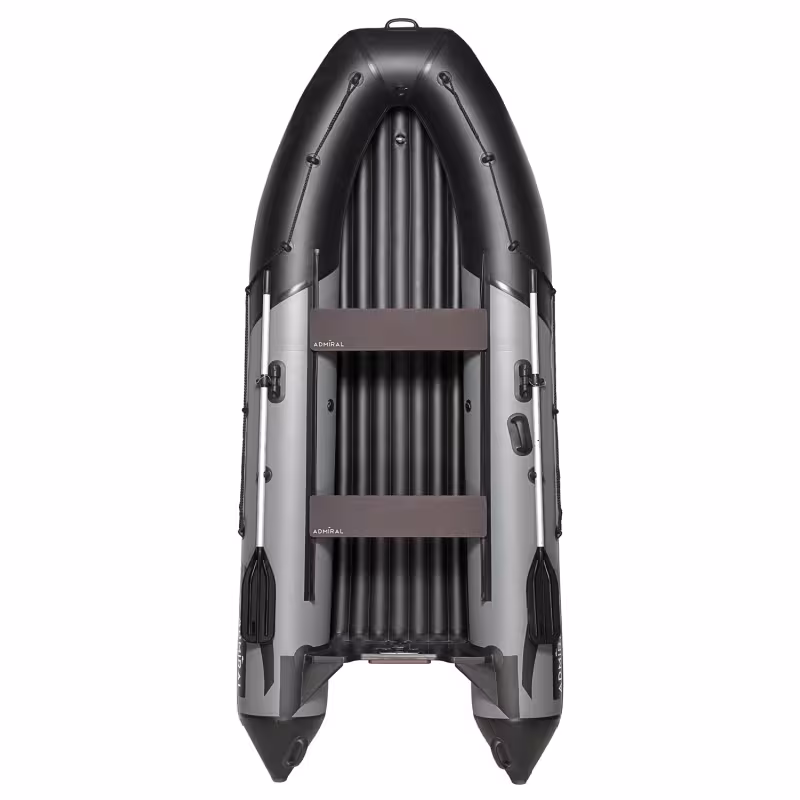 Лодка надувная ПВХ Адмирал 375S, НДНД, оранжевый/черный