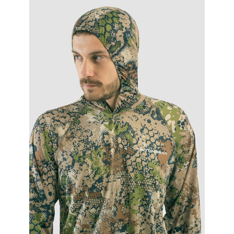 Джерси с капюшоном мужское Triton Gear Forest Green, ткань InterLock, зеленый, размер 48-50