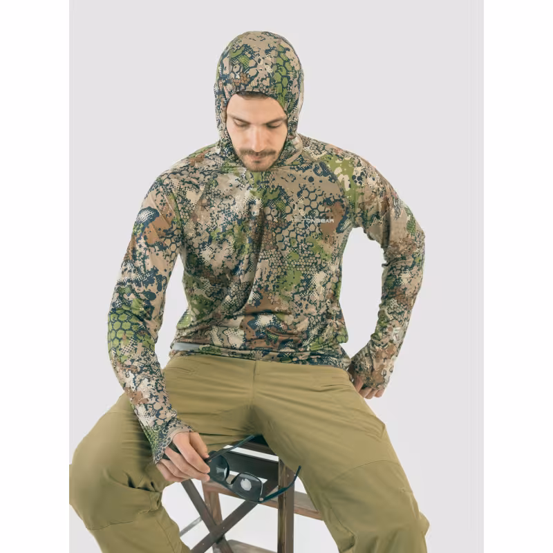 Джерси с капюшоном мужское Triton Gear Forest Green, ткань InterLock, зеленый, размер 48-50