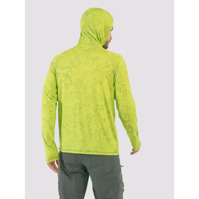 Джерси с капюшоном мужское Triton Gear Lime Print, ткань InterLock, желтый, размер 60-62