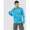 Джерси с капюшоном мужское Triton Gear Blue Print, ткань InterLock, синий, размер 48-50