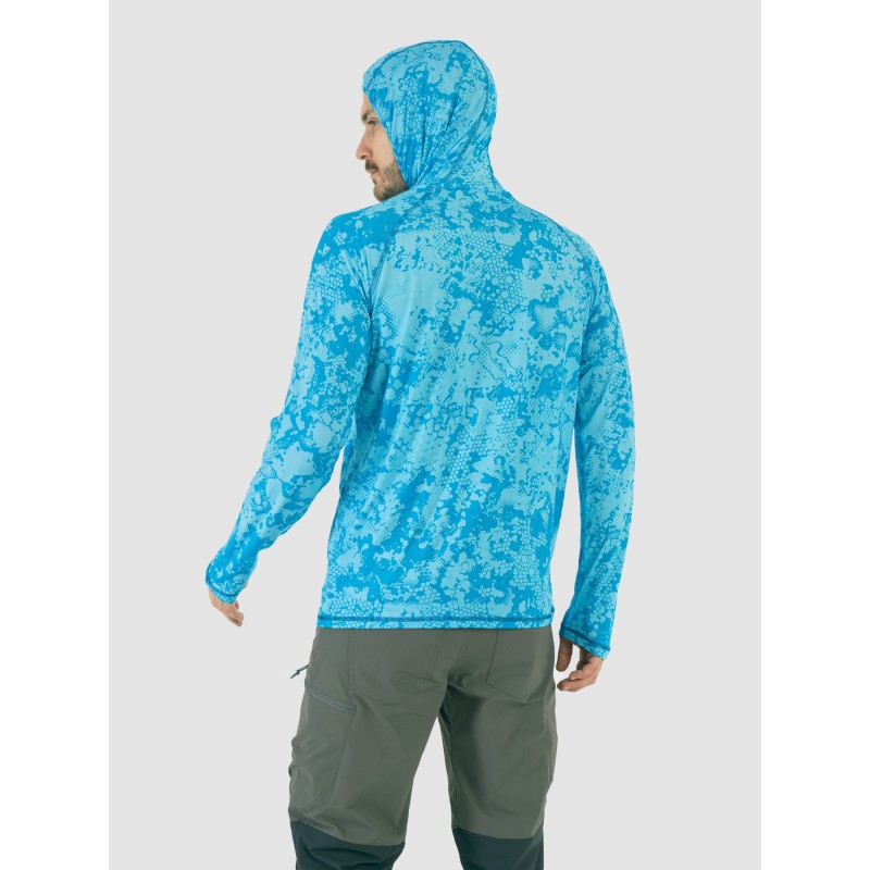 Джерси с капюшоном мужское Triton Gear Blue Print, ткань InterLock, синий, размер 56-58