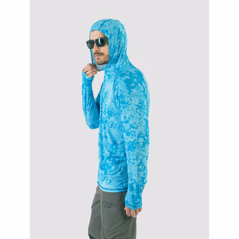 Джерси с капюшоном мужское Triton Gear Blue Print, ткань InterLock, синий, размер 60-62