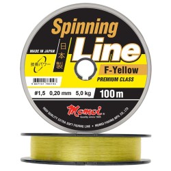 Леска флюорокарбоновая Momoi Spinning Line F-Yellow, 0,20 мм, 5 кг, 100 м, желтый