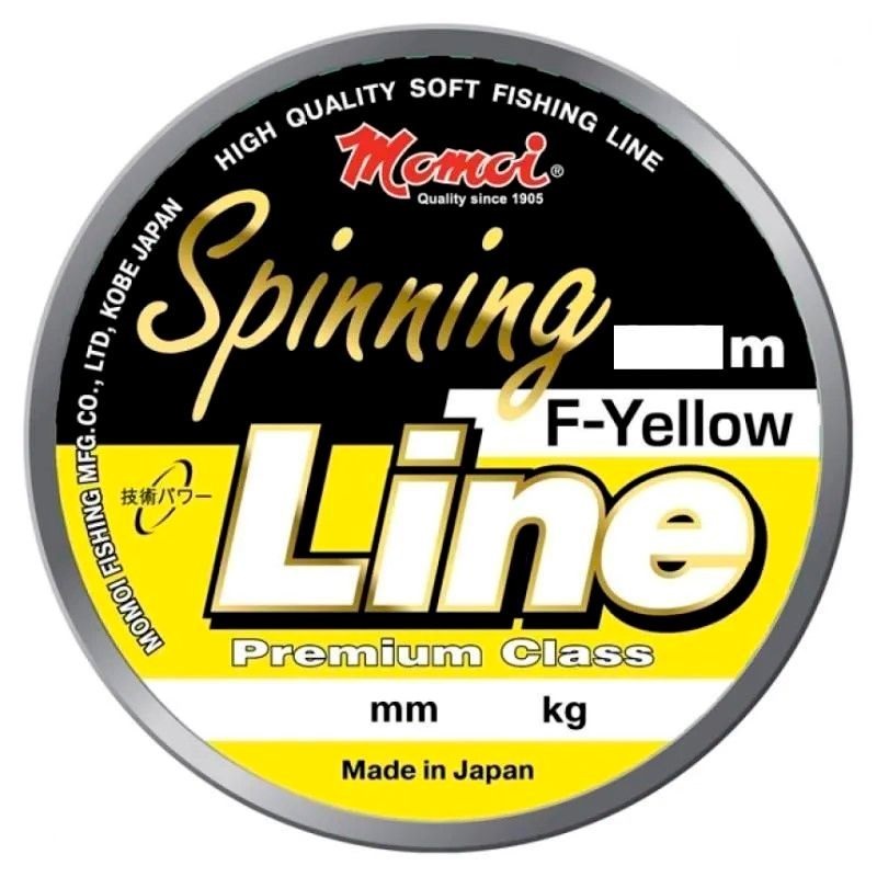 Леска флюорокарбоновая Momoi Spinning Line F-Yellow, 0,20 мм, 5 кг, 100 м, желтый