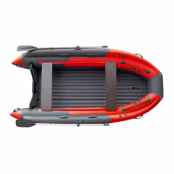 Лодка надувная ПВХ с интегрированным фальшбортом Angler Skat Triton  370NDFi, НДНД, темно-серый/красный