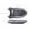 Лодка надувная ПВХ с фальшбортом Angler Skat Triton 370NDFi, НДНД, темно-серый/красный